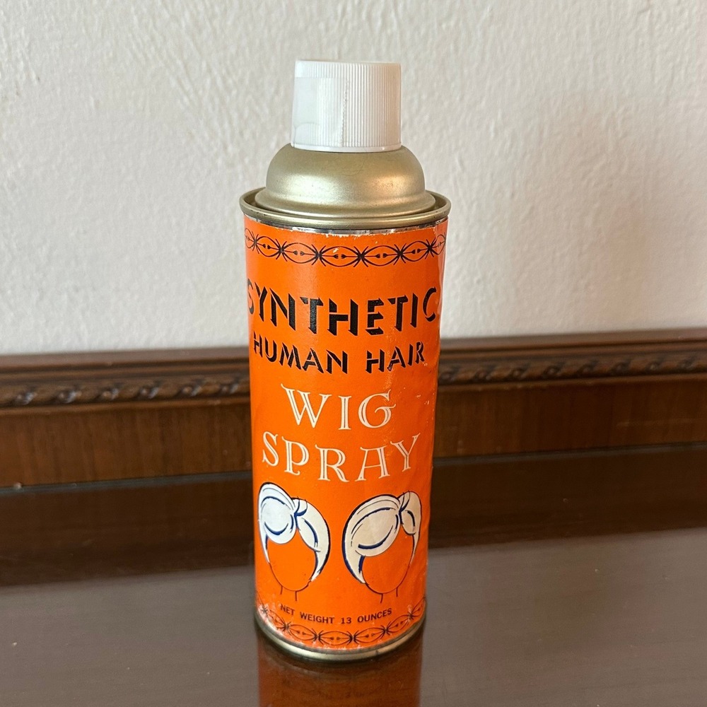 Vintage Marie Antoinette Wig Co Synthetic Human Hair Wig Spray Can Prop 13oz NY